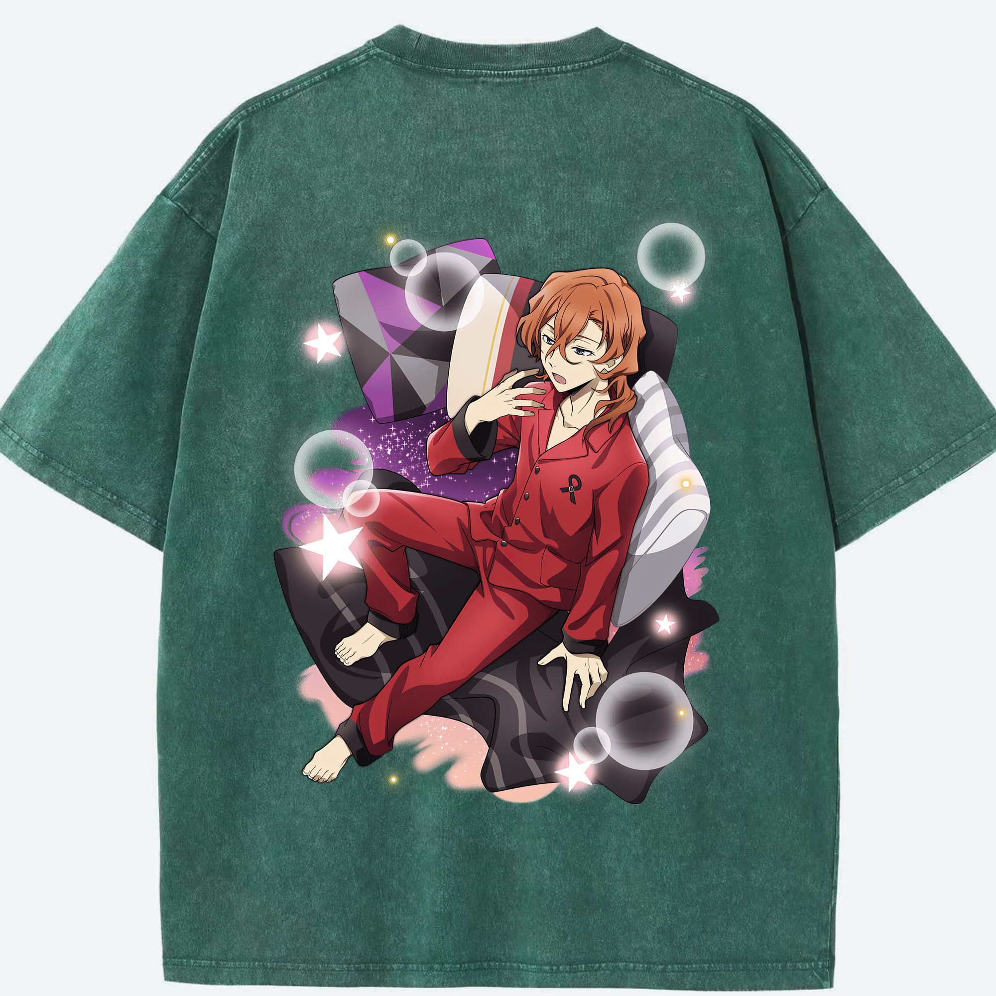 （画像用） 文豪ストレイドッグス Bungo Stray Dogs 綿100% ヴィンテージ風 半袖Tシャツ（背面プリント）